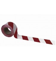 Cinta de seguridad no adhesiva blanco/rojo 50mm X 100mts
